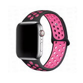 Curea Ceas Apple Watch Silicon Black Pink Anca's Store